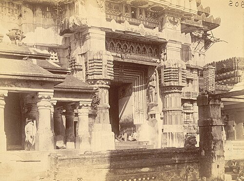 Photograph from the 1890s showing the north entrance of the Jagannath Temple at Puri.